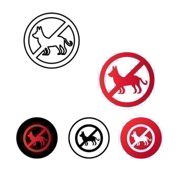 Abstract No Dog Icon Illustration vector