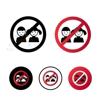 Abstract No Children Icon Illustration vector