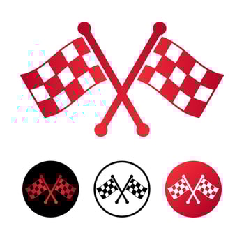 Abstract Racing Flags Icon Illustration vector