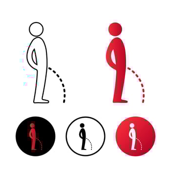 Abstract Peeing Icon Illustration vector