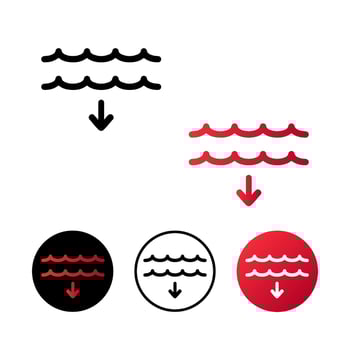 Abstract Deep Water Icon Illustration vector