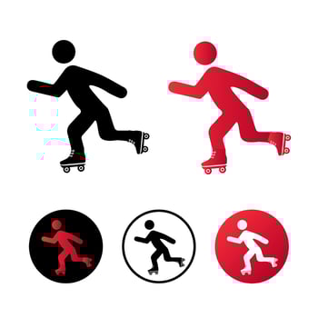 Abstract Skating Icon Illustration vector