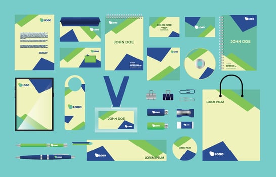 Stationary Kit Template vector