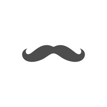 adult man mustache simple icon vector