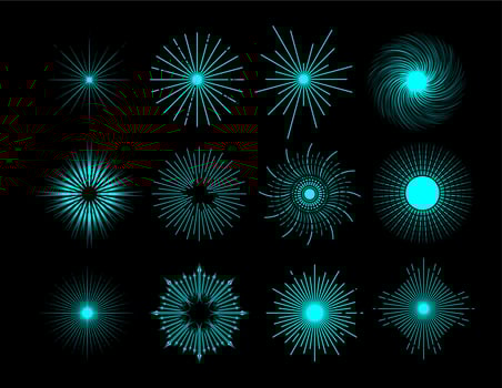 vector shapes sunburst circle illustration