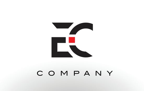 EC Logo.  Letter Design Vector. vector