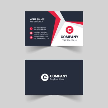 Modern red business card template, Creative and simple business card, Corporate business card template, Clean professional business card template, visiting card, business card template vector
