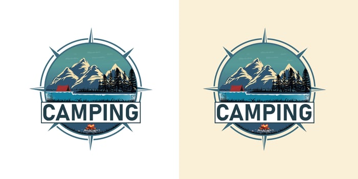outdoor camping logo design wildlife mountain logo vector