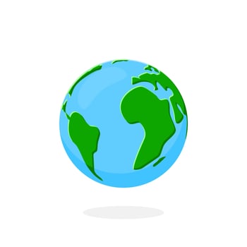 Floating earth icon illustration vector
