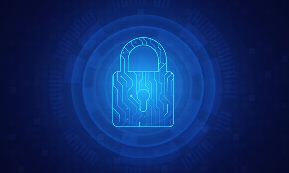 Data Security system Protection.computer security concept. vector