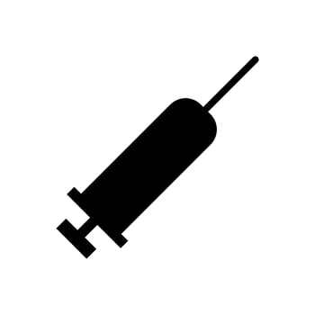 syringe icon vector black and white