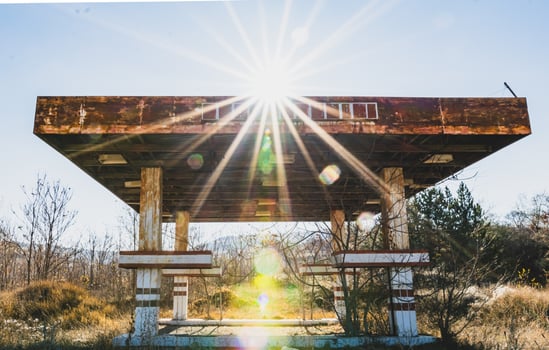 vintahe abandoned station photo