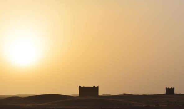 Houses of a desert Bivouac photo