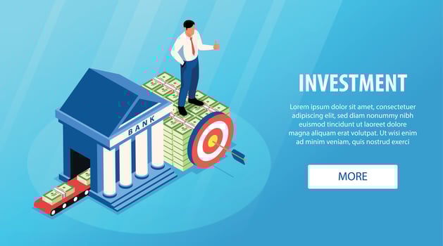 Investment Horizontal Banner vector