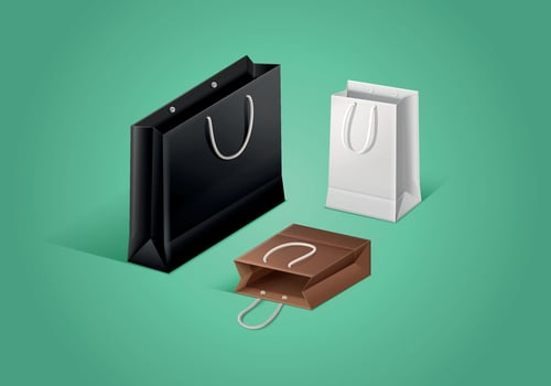 Shopping Bag Realistic Composition vector