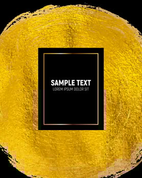 Gold Paint Glittering Textured Art Luxury packaging templates. Vector Illustration