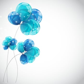 Color Glossy Balloons Background Vector Illustration