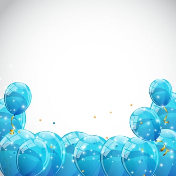 Color Glossy Balloons Background Vector Illustration