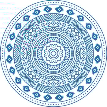 Tribal mandala, Abstract circular Polynesian mandala, Polynesian Hawaiian tattoo style vector ornament design