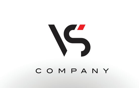 VS Logo.  Letter Design Vector. vector