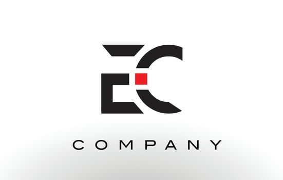 EC Logo.  Letter Design Vector. vector