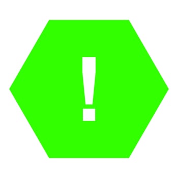 Warning sign on white background vector