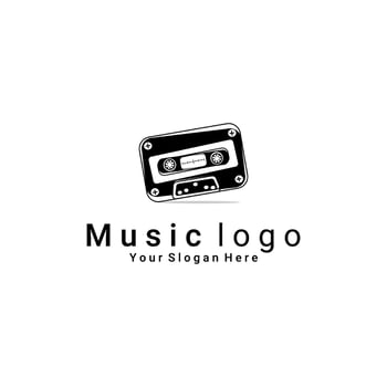 CASSETTE MUSIC LOGO vector