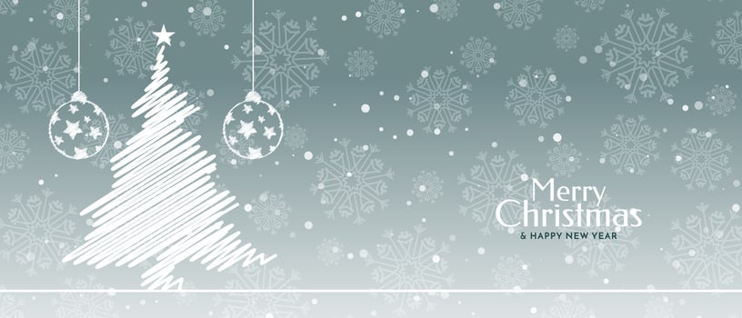 Modern Merry Christmas festival beautiful greeting banner design vector