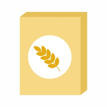 Children's porridge with cereals in a cardboard package. vector