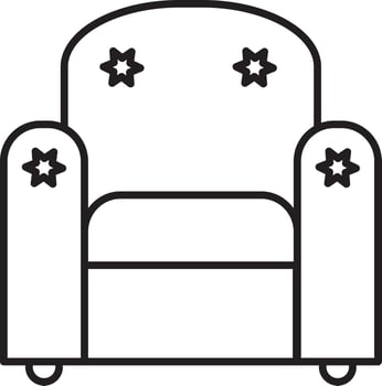 Armchair comfortable boss furniture icon vector