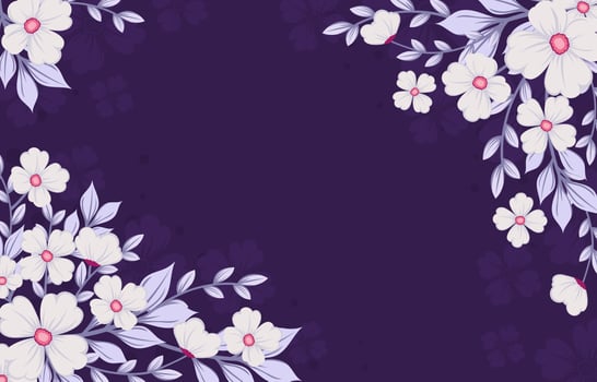 Natural Background with Tropical Floral vector