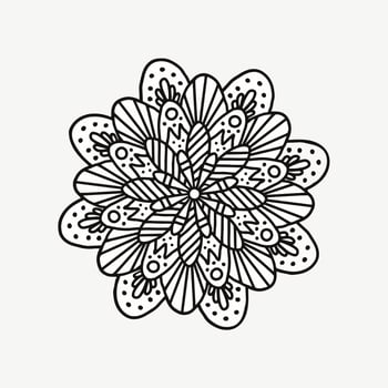 Oriental geometric mandala background. Beautiful circular decorative ornament isolated on white backdrop. vector