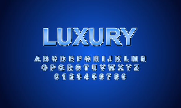 Editable text effect luxury title style vector
