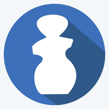 Icon Human Sculpture - Long Shadow Style vector