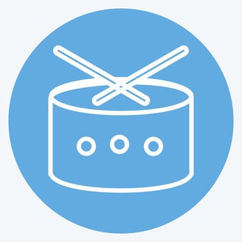 Icon Drums Blue Eyes Style vector