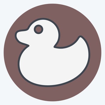 Icon Duck Color Mate Style vector