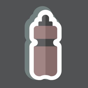 Water Bottle Sticker in trendy vector