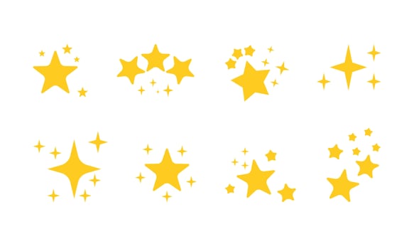 Illustration of sparkling stars in the sky vector