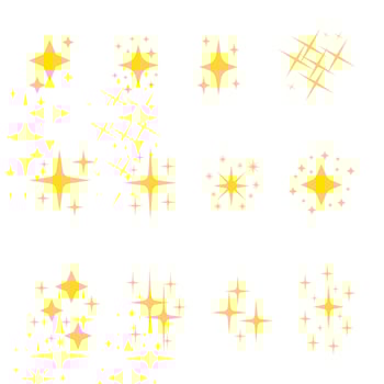 Illustration of sparkling stars in the sky vector