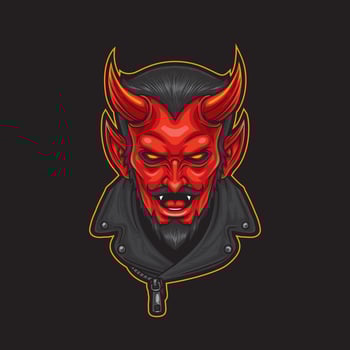 Devil Head biker vector