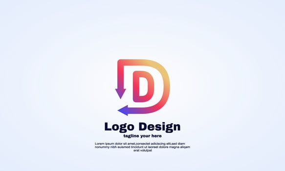 illustrator vector idea initial D arrow logo design template
