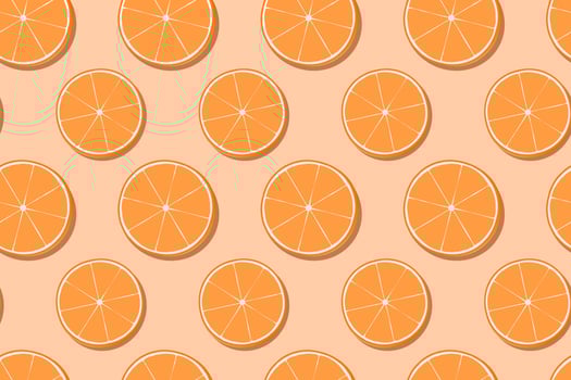 Hand drawn orange fruit seamless pattern design vector