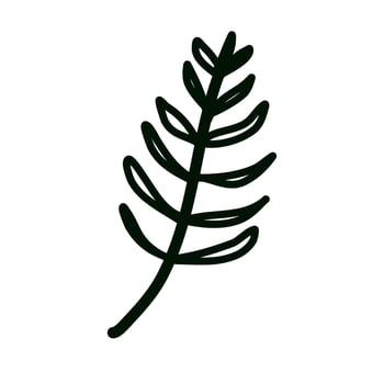 Abstract line art flower vector