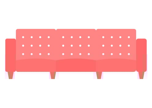 pink sofa illustration vector