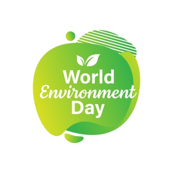 World environment day lettering vector