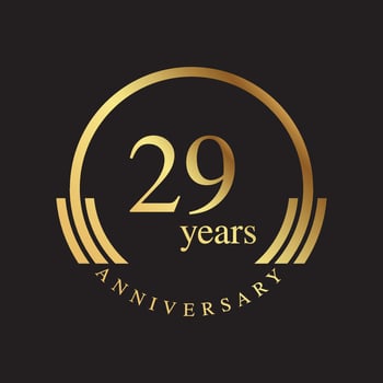 set of anniversary logotype style with handwriting golden color for celebration event vector