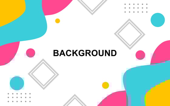 horizontal background design with abstract shapes in white and colorful. modern white background. design for office cover vector