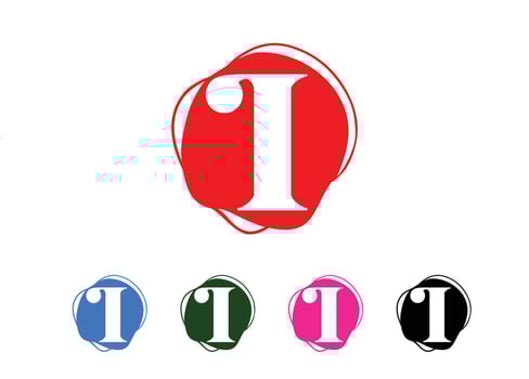 I letter logo and icon design template vector