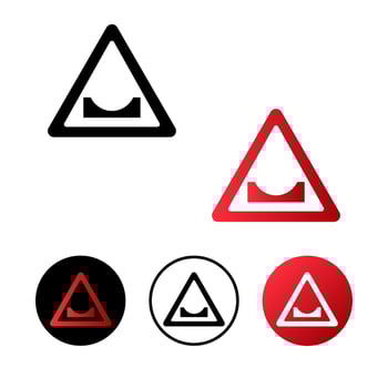 Dip Road Icon Illustration vector