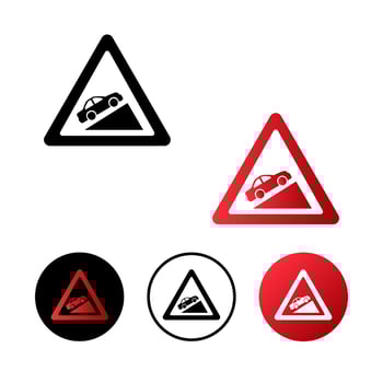 Hill Road Icon Illustration vector